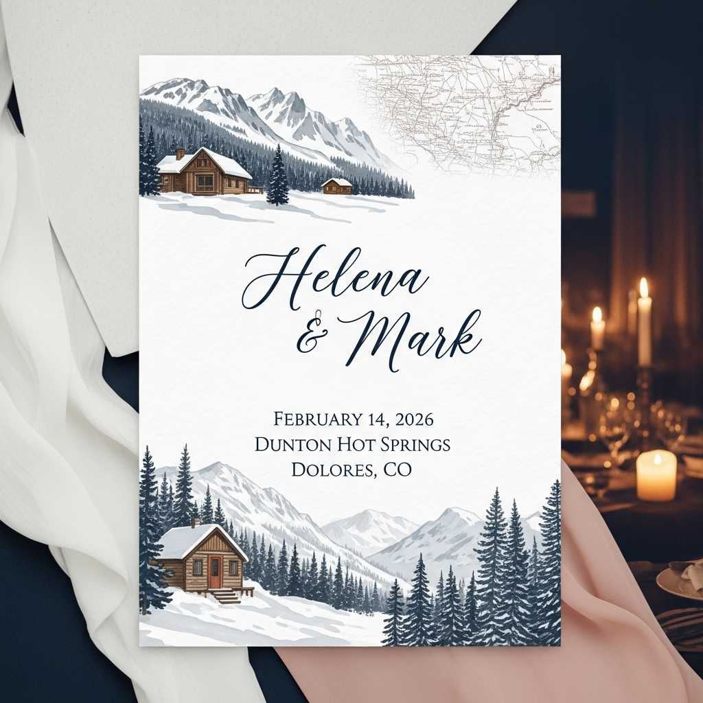 Helena & Mark — February 14, 2026, Dunton Hot Springs, Dolores, Colorado